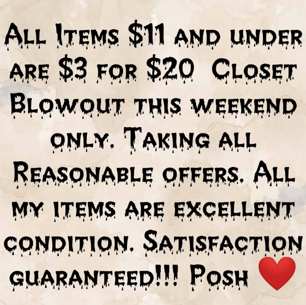 Closet Blowout 3 Days Only